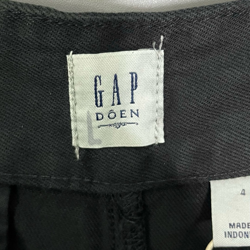 Gap X Doen High Rise Pleated Trouser Wide Leg Pant Black NWT - Picture 9 of 15